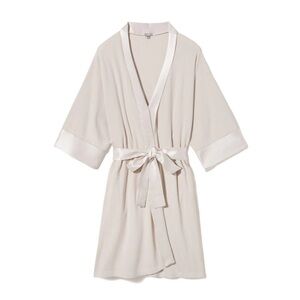 NWT PJ Harlow Shala Satin Trim Robe